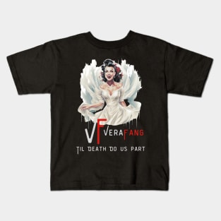 Vera Fang Vampire Halloween Bridal Costume retro parody funny fashion Kids T-Shirt